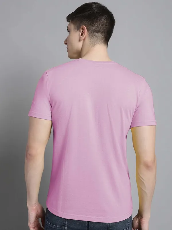 Purple_Cotton_Round_Neck_Short_Sleeves_T-Shirt_For_Men