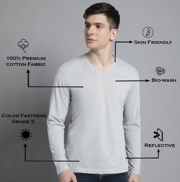 Grey_Cotton_V-Neck_Long_Sleeves_T-Shirt_For_Men