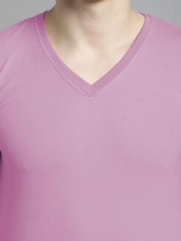 Purple_Cotton_V-Neck_Long_Sleeves_T-Shirt_For_Men
