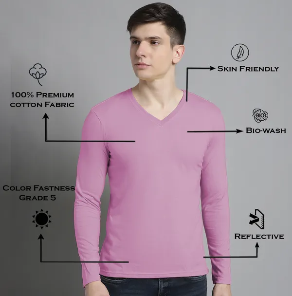 Purple_Cotton_V-Neck_Long_Sleeves_T-Shirt_For_Men