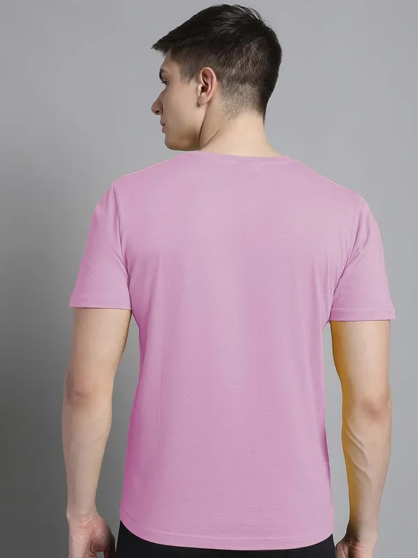 Purple_Cotton_V-Neck_Short_Sleeves_T-Shirt_For_Men