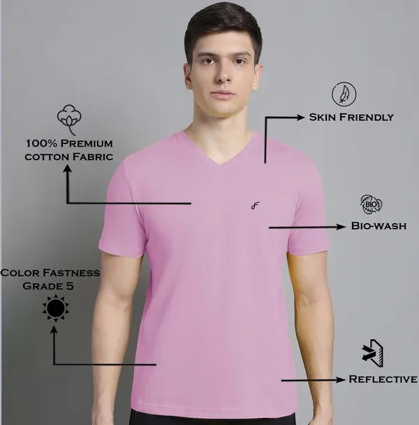 Purple_Cotton_V-Neck_Short_Sleeves_T-Shirt_For_Men