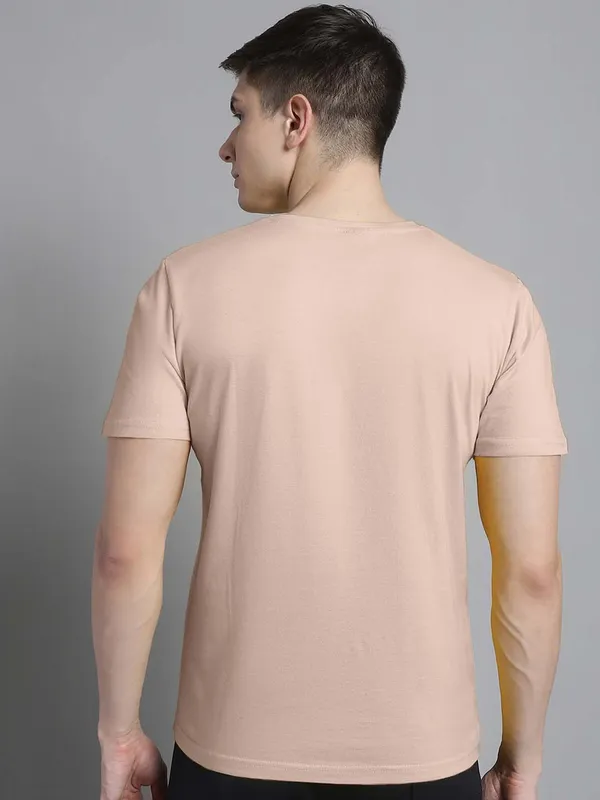 Coral_Cotton_V-Neck_Short_Sleeves_T-Shirt_For_Men