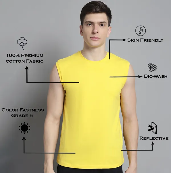 Yellow_Cotton_Round_Neck_Sleeveless_T-Shirt_For_Men