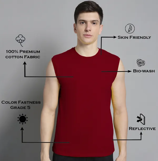 Maroon_Cotton_Round_Neck_Sleeveless_T-Shirt_For_Men