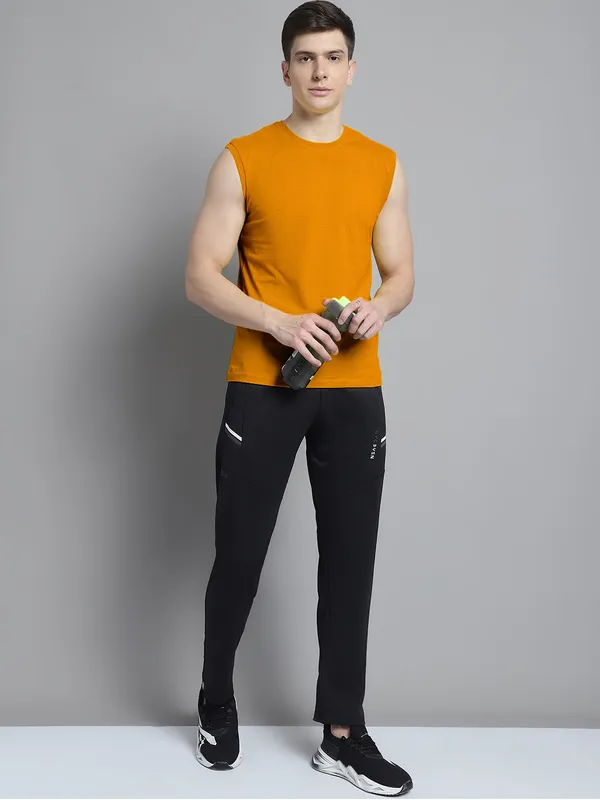 Mustard_Cotton_Round_Neck_Sleeveless_T-Shirt_For_Men