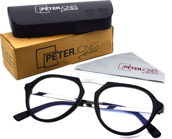 Black,Silver_Full_Rim_Aviator_Frame_(52_Mm)_-_For_Unisex