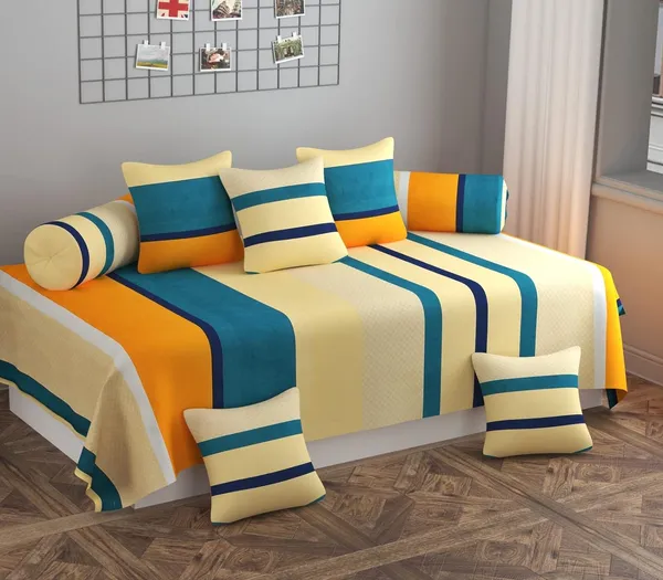 Supersoft_Cotton_220tc_Stripes_Diwan_Set_Covers_and_Double_Bed_Bedsheet_with_2_Pillow_Covers_Combo_of_8_Pcs_-_Multicolour