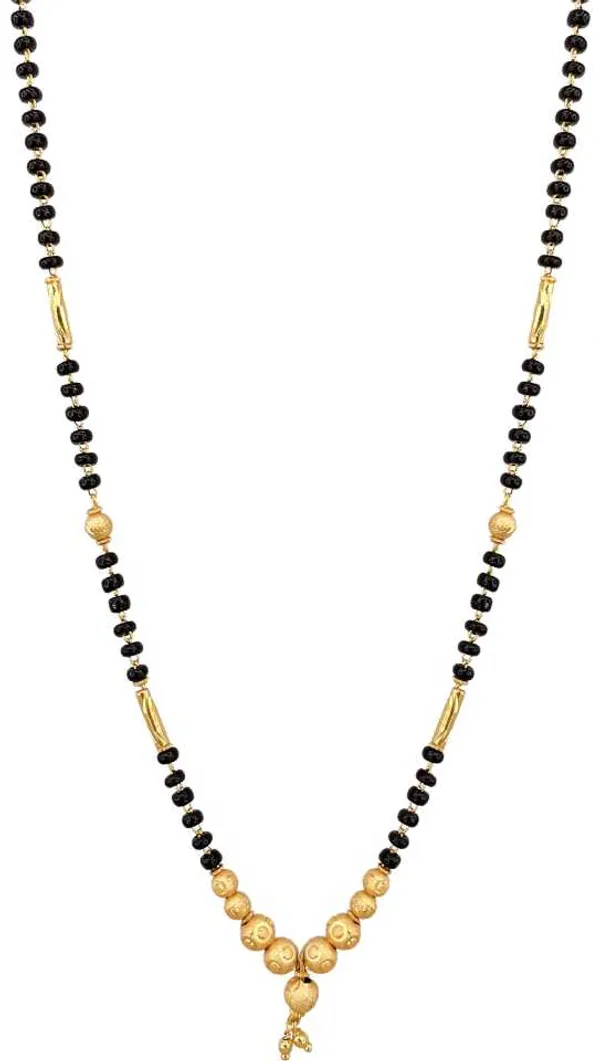 Combo_Of_3_Pcs_Ethnic_Traditional_One_Gram_Gold_Glorious_Maharashtrian_Style_Long_Chain_Black_Beads_30_Inch_And_18_Inch_Short
