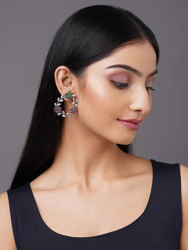 Wreath_Earrings_with_Multicolor_Gemstones