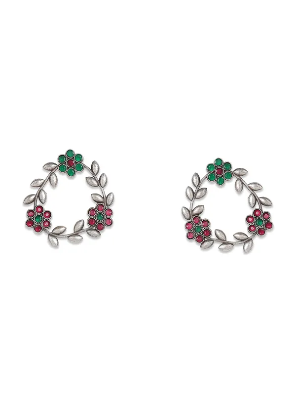 Wreath_Earrings_with_Multicolor_Gemstones