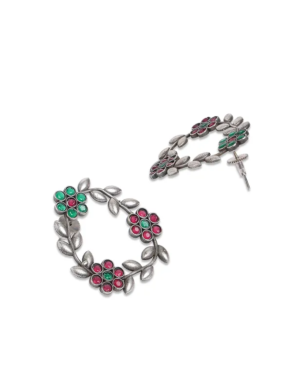 Wreath_Earrings_with_Multicolor_Gemstones