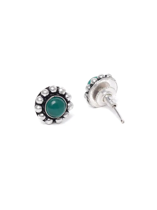 Silver_Plated_And_Green_Wardrobe_Triangle_Ganpati_Antique_Jewllery_Set