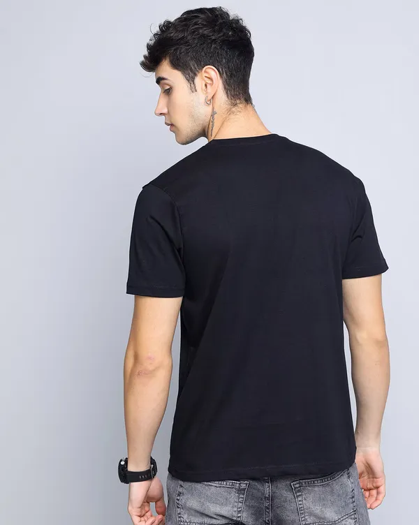 Black_Star_Printed_Half_Sleeve_Cotton_T-Shirt_For_Men