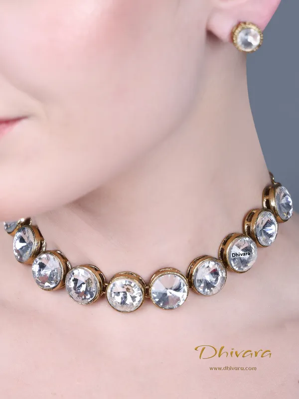 White_Alloy_Copper_Jewellery_Set_For_Women