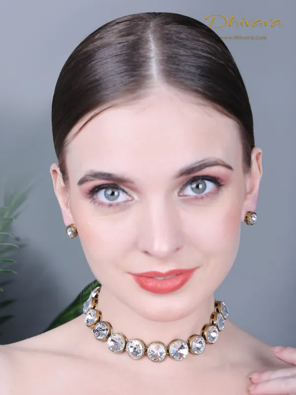 White_Alloy_Copper_Jewellery_Set_For_Women