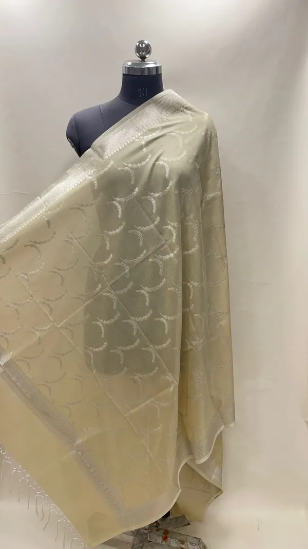 Humairah_Presents_Olive_Nakli_Semi_Katan_Silk_Silver_Zari_Banarasi_Dupatta