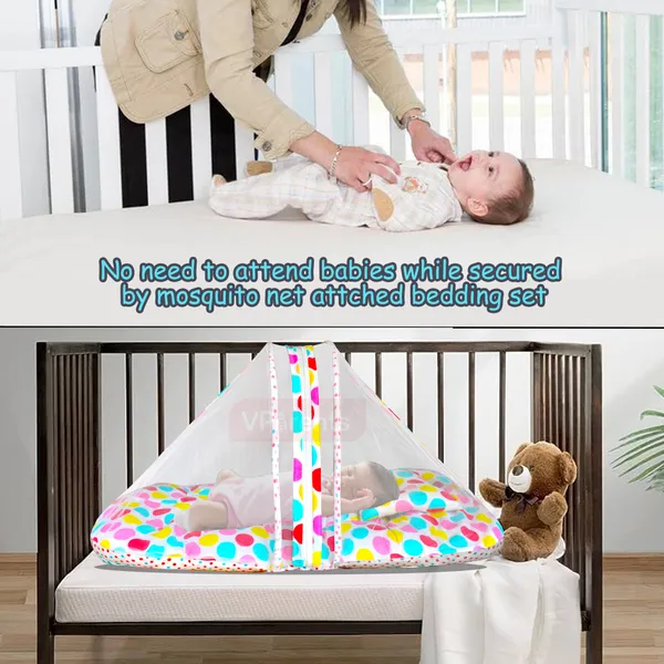 Mite_Baby_Bedding_Set_with_Pillow_and_Drysheet_Combo_(Dots)