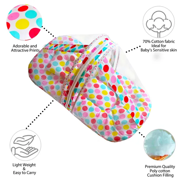 Mite_Baby_Bedding_Set_with_Pillow_and_Drysheet_Combo_(Dots)