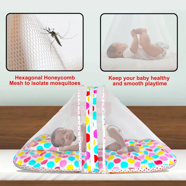 Mite_Baby_Bedding_Set_with_Pillow_and_Drysheet_Combo_(Dots)