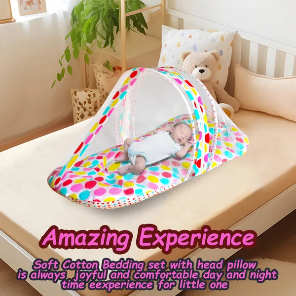 Mite_Baby_Bedding_Set_with_Pillow_and_Drysheet_Combo_(Dots)