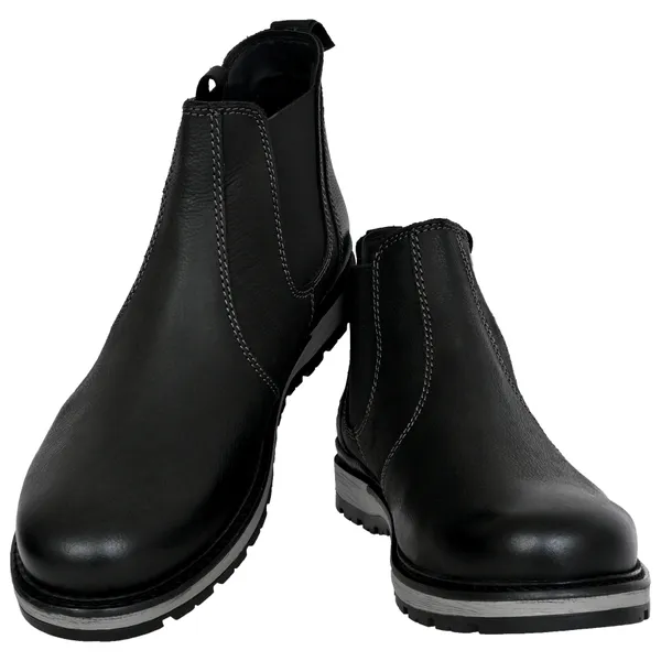 Black_Leather_Round_Toe_Mid_Top_Chelsea_Boots