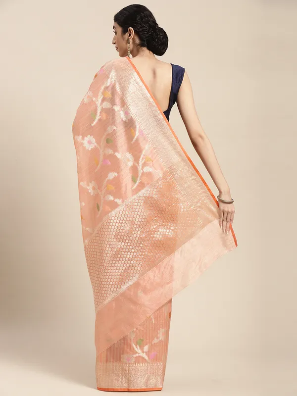 Pink_Mulberry_Silk/Silk_Blend_Banarasi_Sarees_For_Women