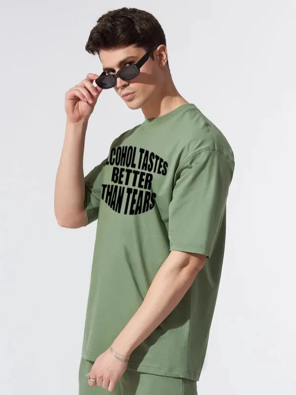 Green_Oversized_Printed_Half_Sleeve_Cotton_T-Shirt_For_Men