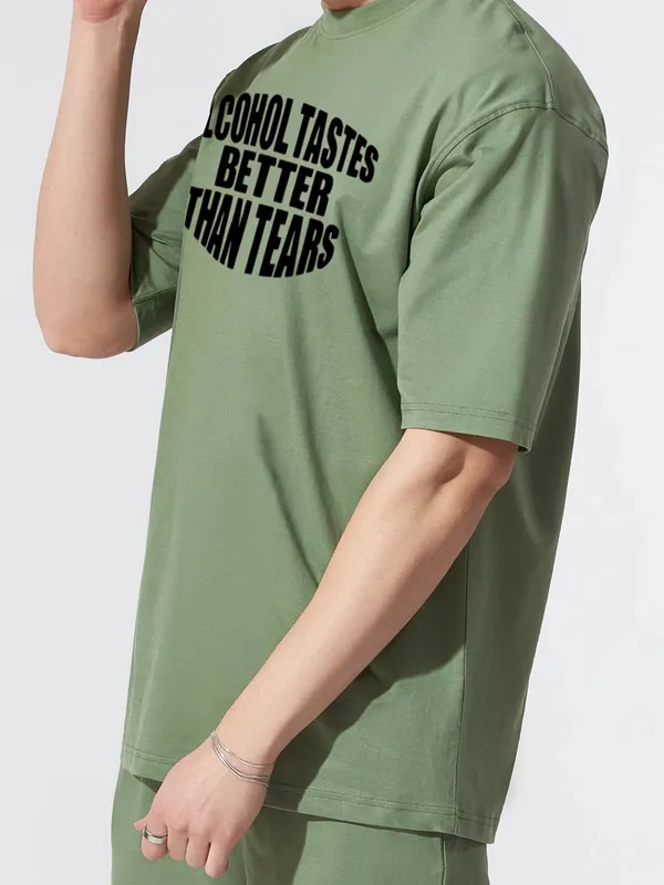 Green_Oversized_Printed_Half_Sleeve_Cotton_T-Shirt_For_Men