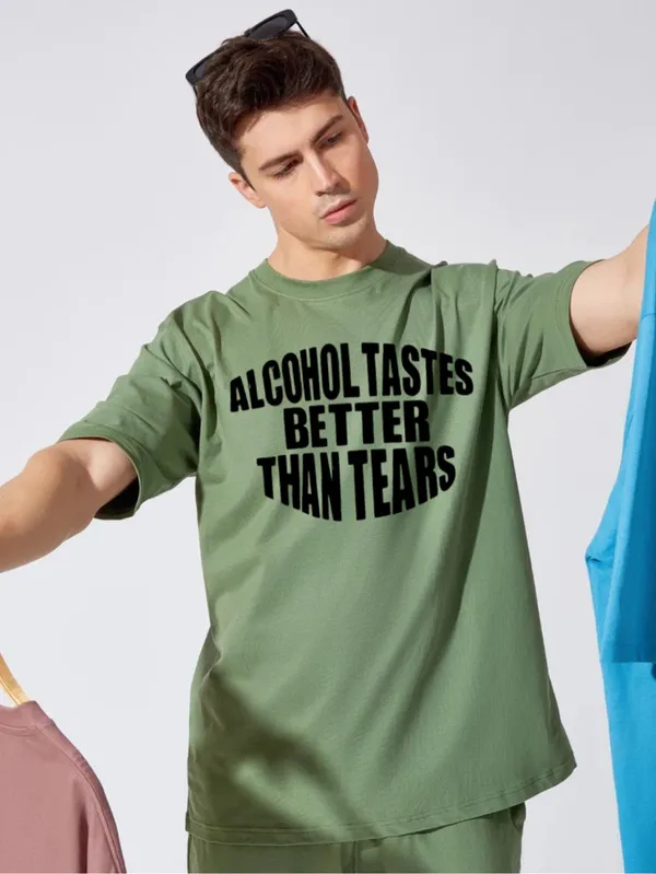 Green_Oversized_Printed_Half_Sleeve_Cotton_T-Shirt_For_Men