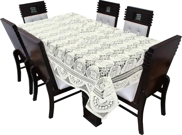 Circle_Design_Polyester_Cotton_Blended_Polycotton_Net_Fabric_6_Seater_Dining_Table_Cloth_60x90_Inch,_White