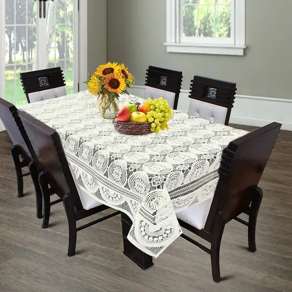 Circle_Design_Polyester_Cotton_Blended_Polycotton_Net_Fabric_6_Seater_Dining_Table_Cloth_60x90_Inch,_White