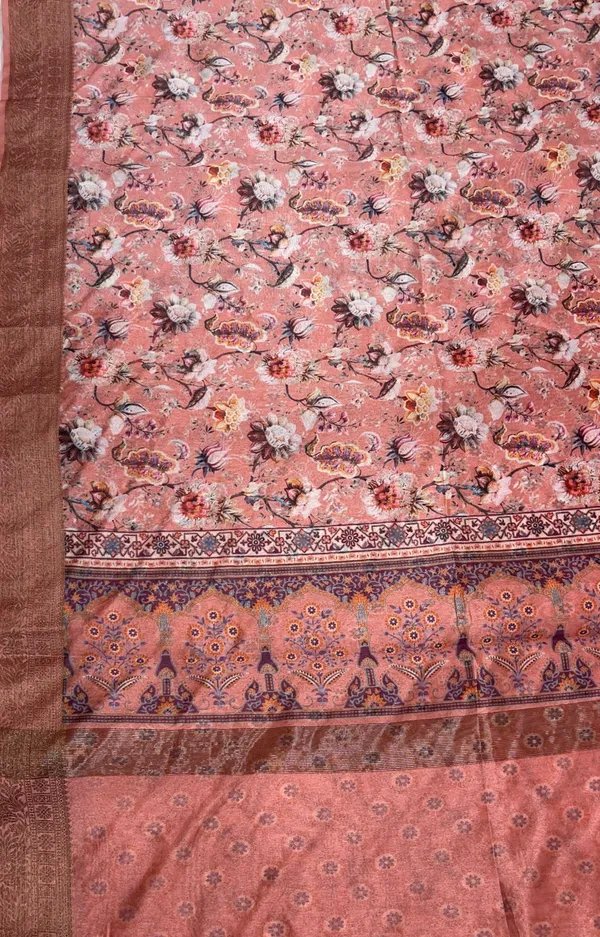 Humairah_Presents_Peach_Warm_Silk_Floral_Digital_Print_Copper_Zari_Border_Banarasi_Saree_with_Floral_Print_Booti_Peach_Blouse