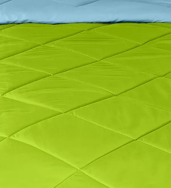 Solid_Single_Comforter_for_Mild_Winter_(Microfiber,_Parrot_Green_and_Sky_Blue)