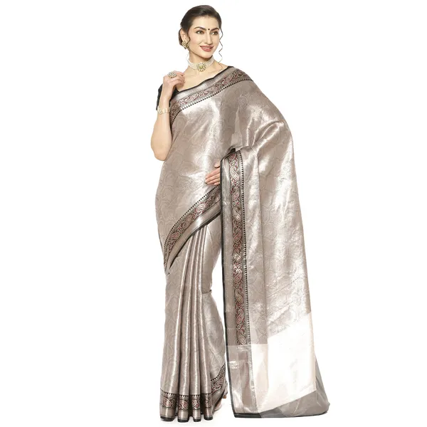 Silver_Kanchi_Silk_Banarasi_Sarees_For_Women