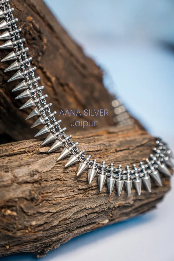 925_Pure_Sterling_Silver_|_Aabharan_Unique_Necklace_|_Well_Stamped_&_Hallmarked