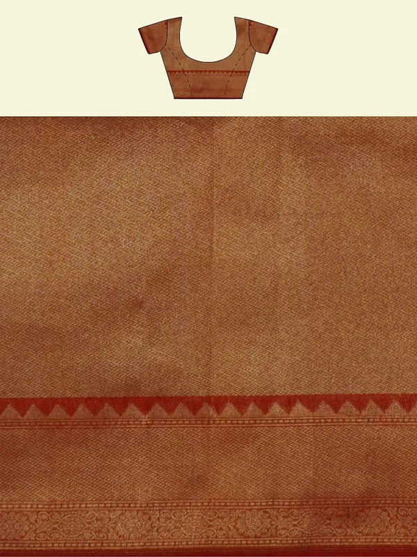 Beige_Cotton_Blend_Banarasi_Sarees_For_Women
