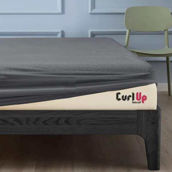 Double_Size_Elastic_Strap_Waterproof_Mattress_Cover_(Grey)