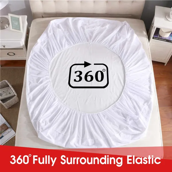 Double_Size_Elastic_Strap_Waterproof_Mattress_Cover_(Grey)