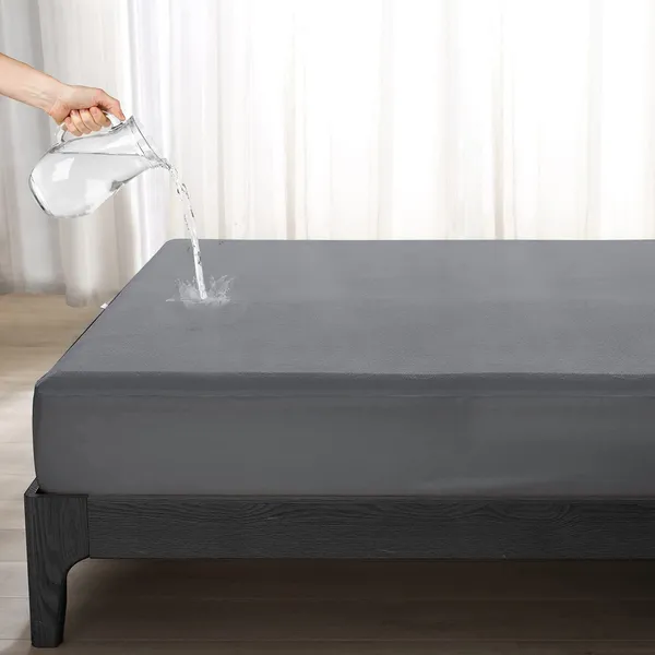 King_Size_Elastic_Strap_Waterproof_Mattress_Cover_(Grey)