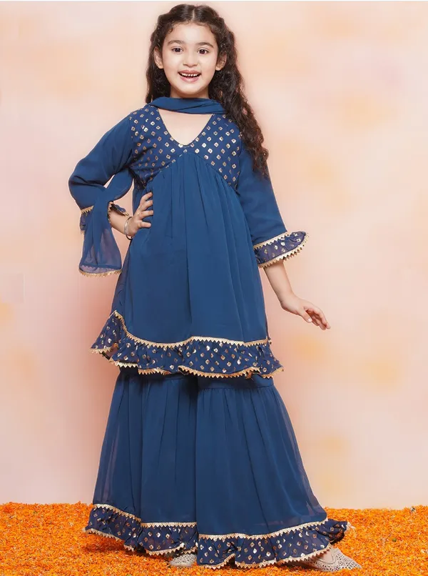 Girls_Ethnic_Motifs_Yoke_Design_Empire_Georgette_Kurta_With_Sharara_&_Dupatta