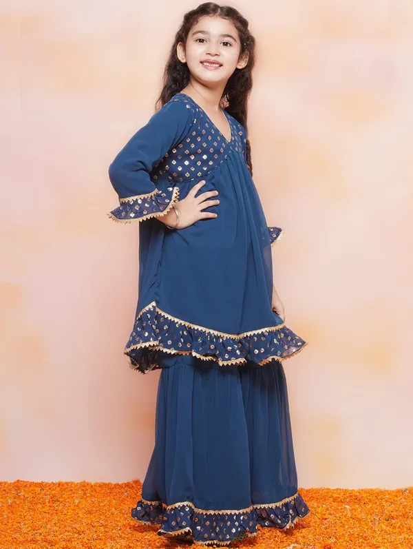 Girls_Ethnic_Motifs_Yoke_Design_Empire_Georgette_Kurta_With_Sharara_&_Dupatta