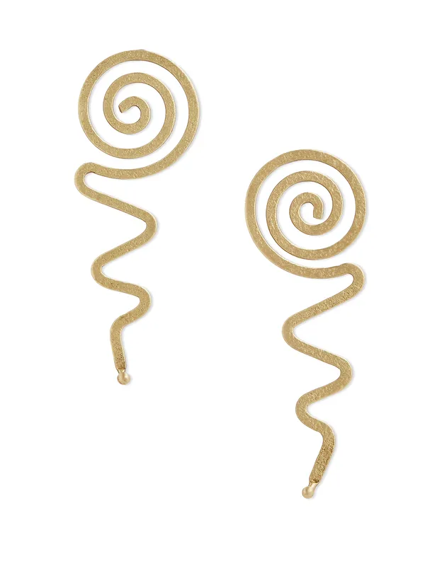 gold_toned_zigzag_earring