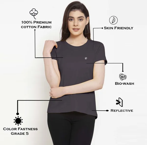 Grey_Cotton_Round_Neck_Short_Sleeves_Solid_Casual_T-Shirt_For_Women
