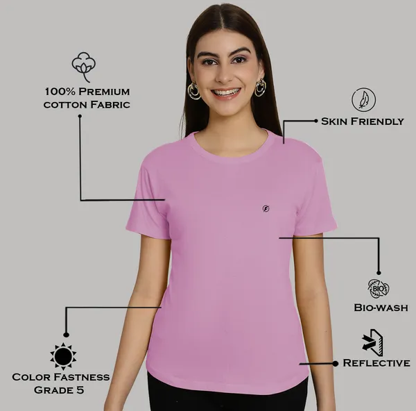 Purple_Cotton_Round_Neck_Short_Sleeves_Solid_Casual_T-Shirt_For_Women