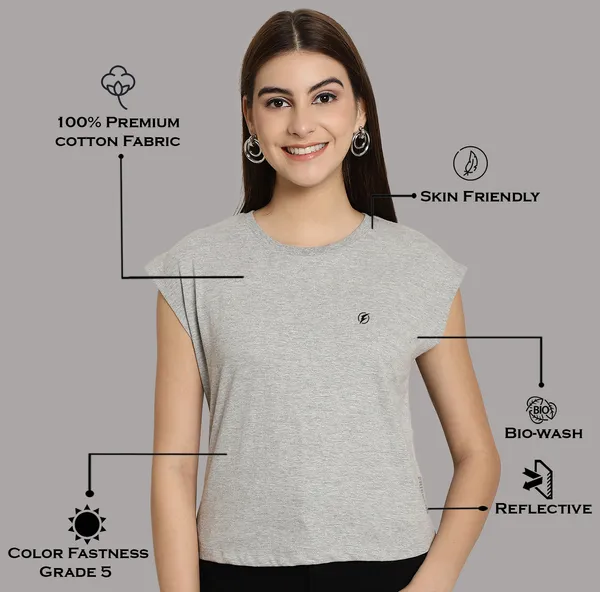 Grey_Cotton_Round_Neck_Extended_Sleeves_Solid_Casual_T-Shirt_For_Women