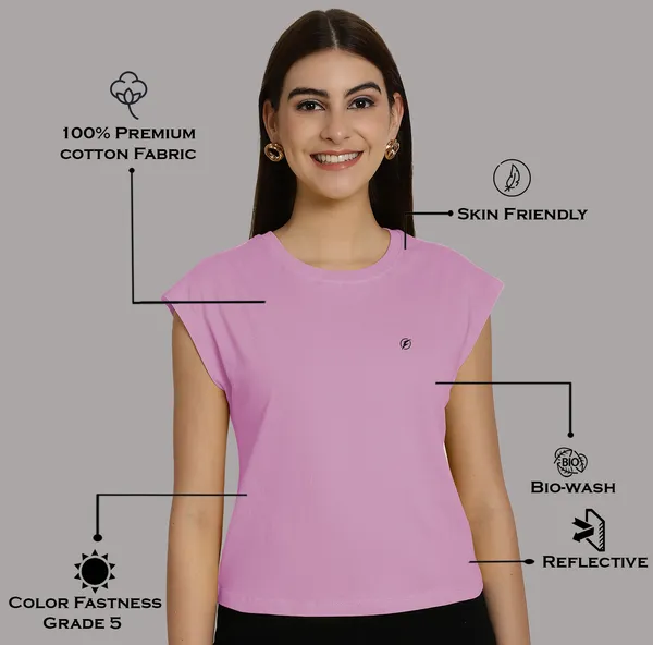 Purple_Cotton_Round_Neck_Extended_Sleeves_Solid_Casual_T-Shirt_For_Women