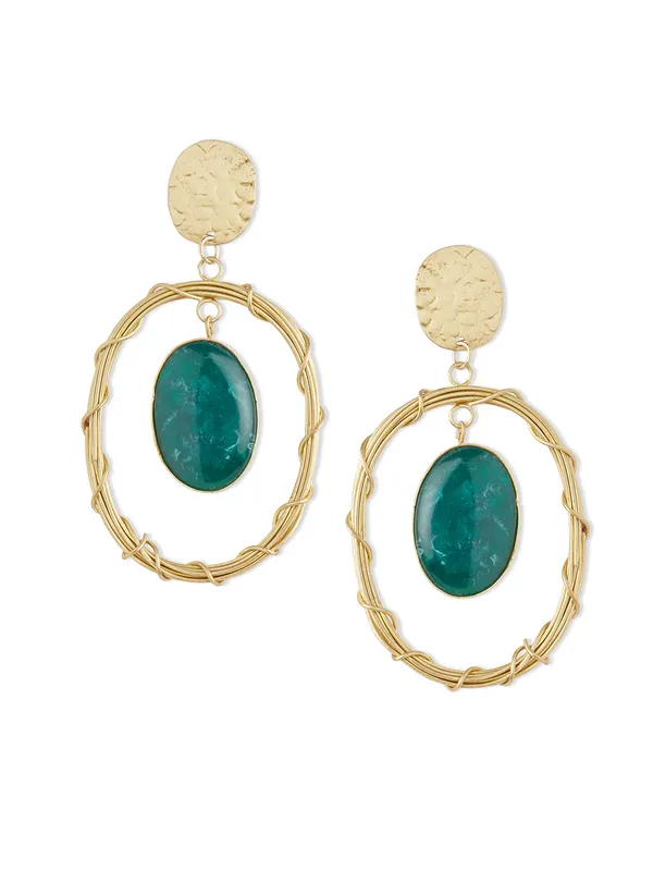 gold_plated_oval_green_stone_earring