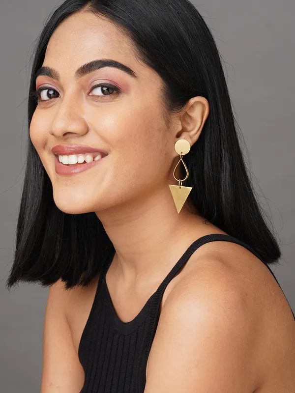 Women_Gold-Toned_Reconnected_tringle_Earrings