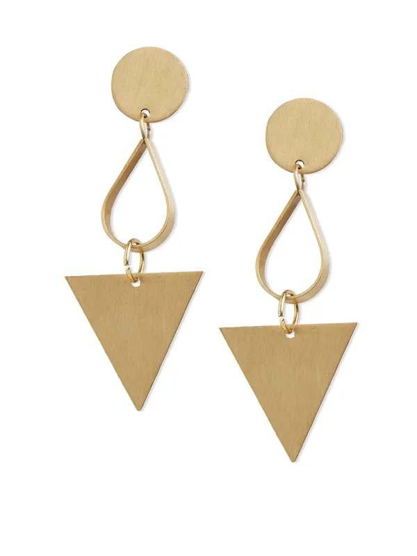 Women_Gold-Toned_Reconnected_tringle_Earrings